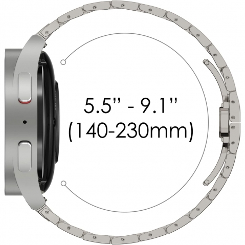 FULLIFE Galaxy Watch 6/Classic Uyumlu Kay(47/43/44/40mm)-Titanium 