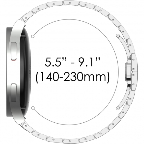 Fullife Galaxy Watch 6/Classic Uyumlu Kay (47/43/44/40mm)-Silver