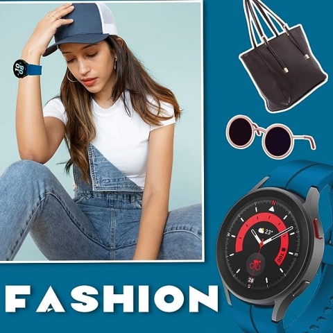 kytuwy Galaxy Watch 6 Classic Uyumlu Kay (43/47mm)-Dark Blue