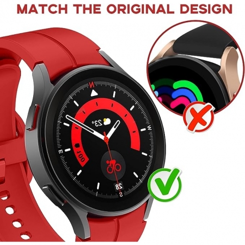 kytuwy Galaxy Watch 6 Classic Uyumlu Kay (43/47mm)-Red