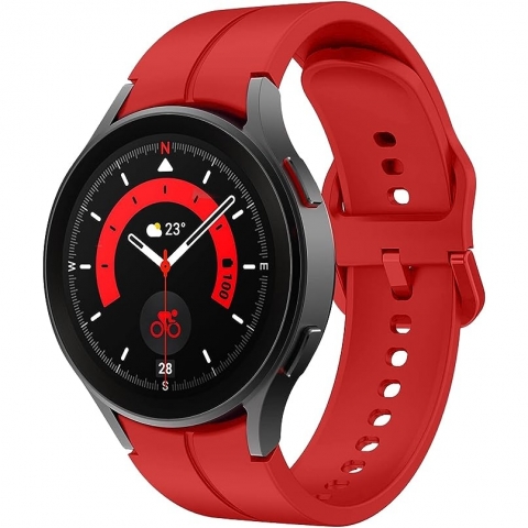 kytuwy Galaxy Watch 6 Classic Uyumlu Kay (43/47mm)-Red