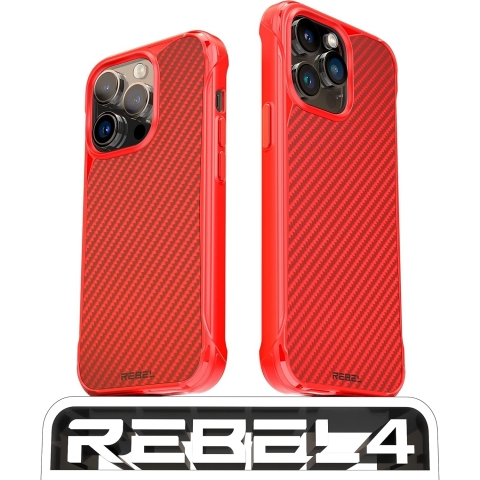 REBEL Aramid Serisi iPhone 14 Pro Max MagSafe Uyumlu Klf-Red