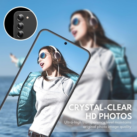 i-Blason Galaxy S23/S23 Plus Uyumlu Kamera Lens Ekran Koruyucu-Black