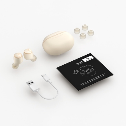 SoundPEATS Mini HS Bluetooth Kulak i Kulaklk-Beige