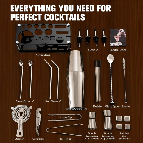 KINGROW 23 Par�a Shaker & Kokteyl Seti