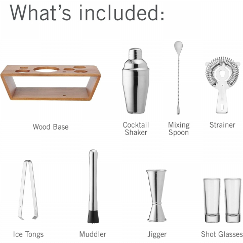 Mikasa 8 Par�a Shaker & Kokteyl Seti