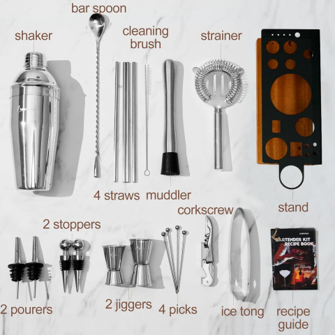 Asovnis 23 Par�a Shaker & Kokteyl Seti