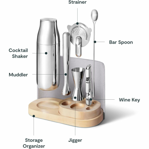 Caraway 9  Par�a Shaker & Kokteyl Seti