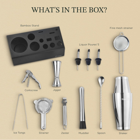 KITESSENSU 15 Par�a Shaker & Kokteyl Seti