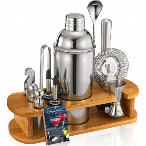 WOTTOR Bambu Cocktail Shaker Set (13 Para)