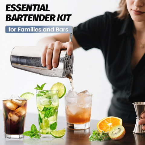 WOTTOR Bambu Cocktail Shaker Set (13 Para)