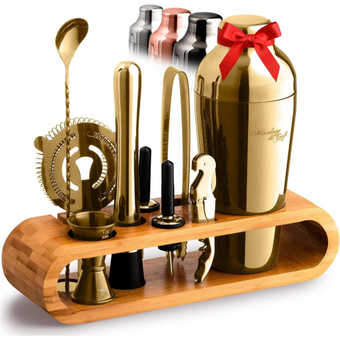 Mixology & Craft Cocktail Shaker Set (10 Para)