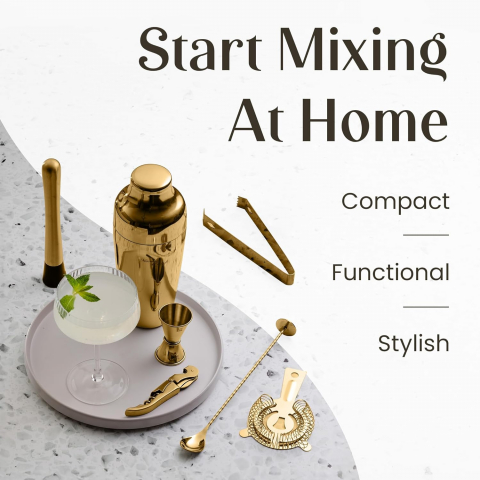 Mixology & Craft Cocktail Shaker Set (10 Para)