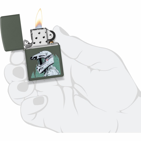 Zippo Mat Ye�il Kask Tasar�m �akmak