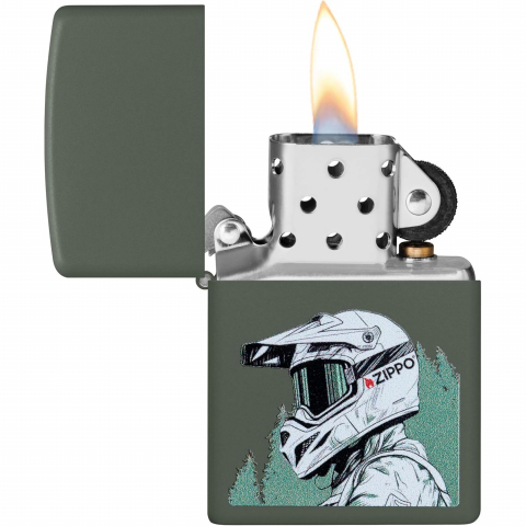 Zippo Mat Ye�il Kask Tasar�m �akmak