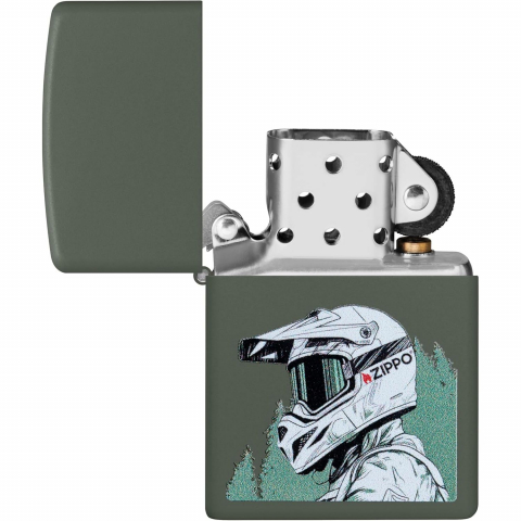 Zippo Mat Ye�il Kask Tasar�m �akmak