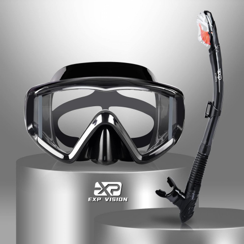 EXP VISION Pano 3 Yeti�kin Dal�� Maskesi ve Dry-Top �norkel Seti