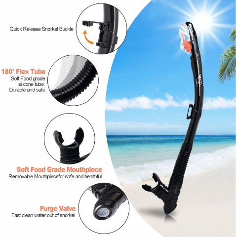 EXP VISION Pano 3 Yeti�kin Dal�� Maskesi ve Dry-Top �norkel Seti