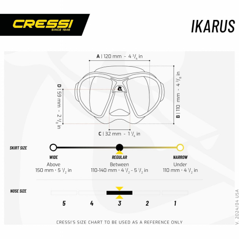 Cressi Ikarus Hafif Yeti�kin Dal�� Maskesi