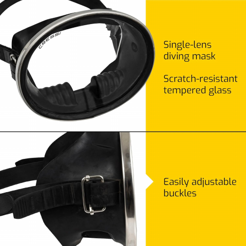 Cressi Pacifico Klasik Retro Tek Caml� Serbest Dal�� Maskesi