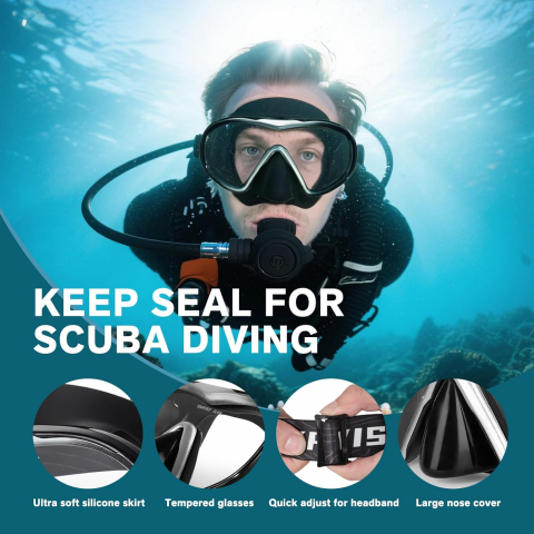 SCUBAPRO Zoom Ultra Clear �ift Caml� Dal�� Maskesi