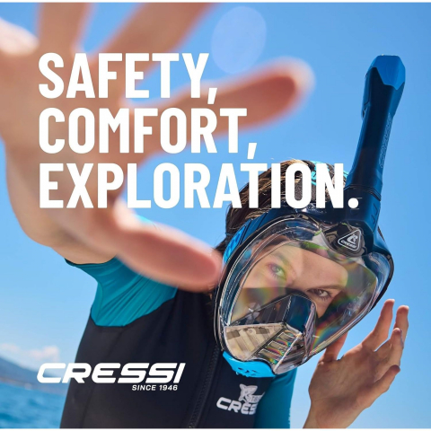 Cressi Bali Tam Y�z �norkel Maskesi