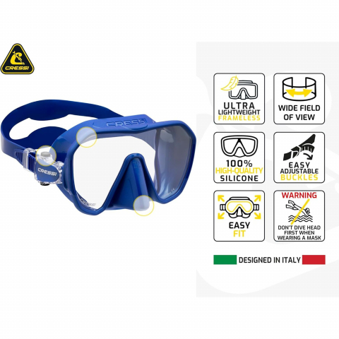 Cressi Z2 �er�evesiz Tek Caml� Dal�� Maskesi