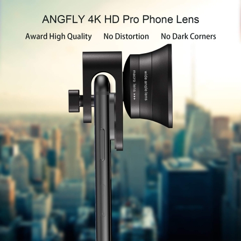 ANGFLY 4K 2'si 1 Arada Geni Al Lens ve Sper Makro Lens