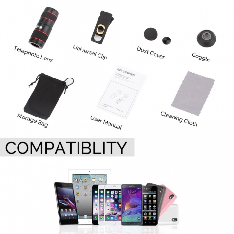 VPKID 2si 1 Arada Telefon Lens Seti