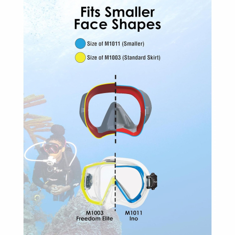 TUSA M-1011S Ino Pro Profesyonel Scuba Dal�� Maskesi