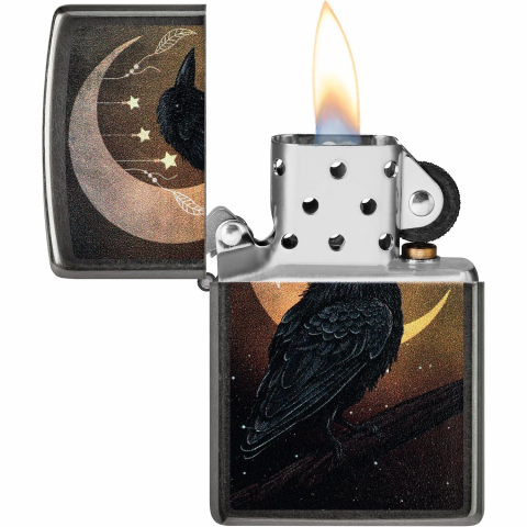 Zippo Raven Design Black Matte R�zgar Ge�irmez �akmak
