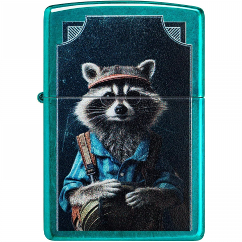 Zippo Refined Raccoon Translucent Black �akmak
