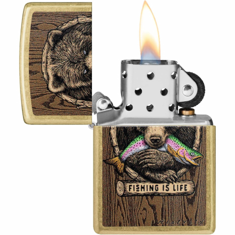 Zippo Rietveld Fishing Design Street Chrome �akmak