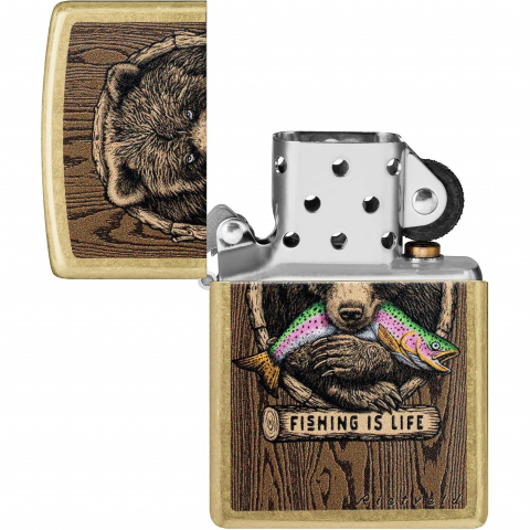 Zippo Rietveld Fishing Design Street Chrome �akmak