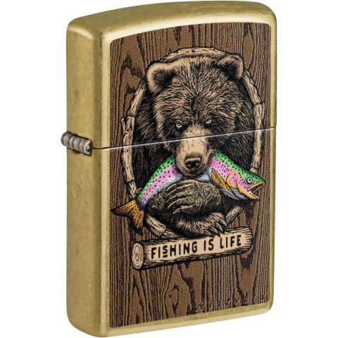 Zippo Rietveld Fishing Design Street Chrome �akmak