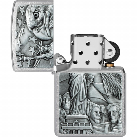 Zippo American Emblem Street Chrome R�zgar Ge�irmez �akmak