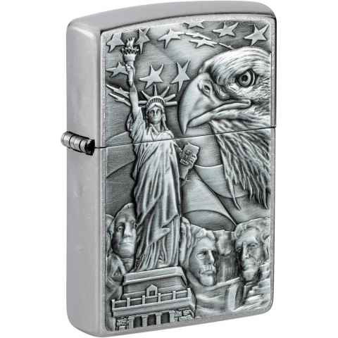 Zippo American Emblem Street Chrome R�zgar Ge�irmez �akmak