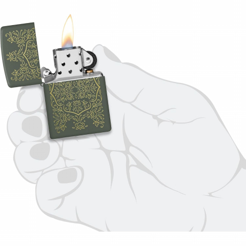 Zippo Floral Mandala Design Armor R�zgar Ge�irmez Benzinli �akmak