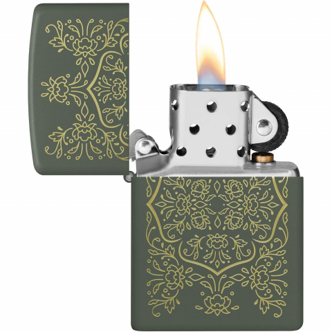 Zippo Floral Mandala Design Armor R�zgar Ge�irmez Benzinli �akmak