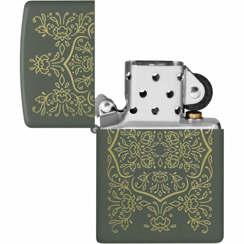 Zippo Floral Mandala Design Armor R�zgar Ge�irmez Benzinli �akmak