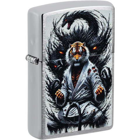 Zippo Martial Arts Brushed Chrome R�zgar Ge�irmez �akmak