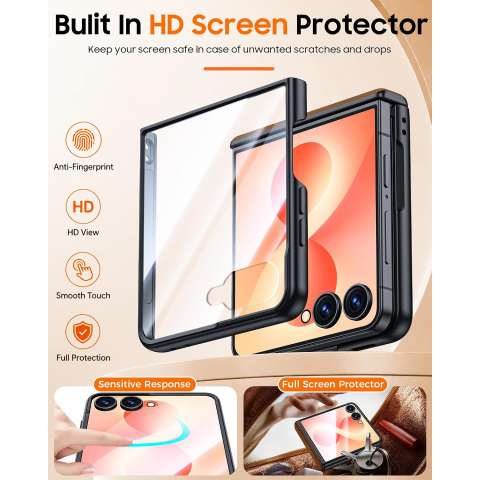 BSNRM Galaxy Z Flip 8 �nce Koruyucu K�l�f-Brown