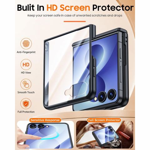BSNRM Galaxy Z Flip 8 �nce Koruyucu K�l�f-Black