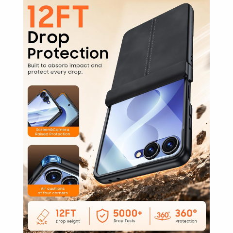 BSNRM Galaxy Z Flip 8 �nce Koruyucu K�l�f-Black