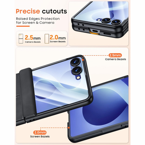BSNRM Galaxy Z Flip 8 �nce Koruyucu K�l�f-Black