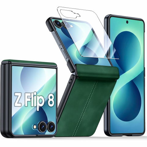 BSNRM Galaxy Z Flip 8 �nce Koruyucu K�l�f-Green