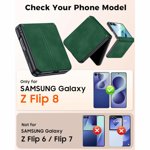 BSNRM Galaxy Z Flip 8 �nce Koruyucu K�l�f-Green