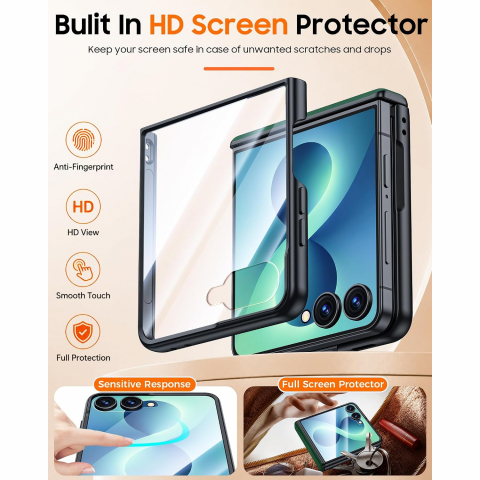 BSNRM Galaxy Z Flip 8 �nce Koruyucu K�l�f-Green