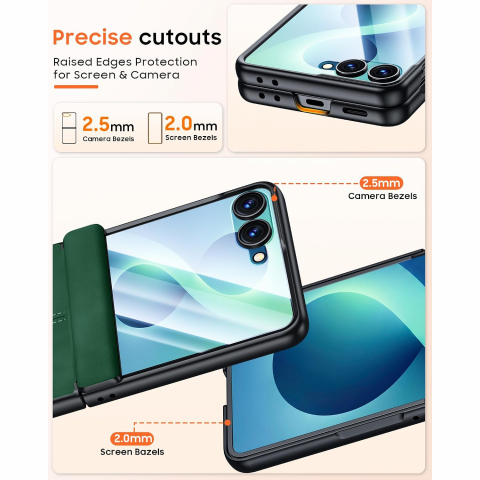 BSNRM Galaxy Z Flip 8 �nce Koruyucu K�l�f-Green
