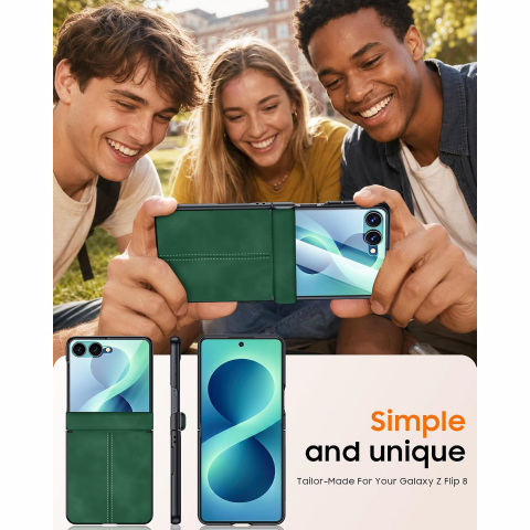 BSNRM Galaxy Z Flip 8 �nce Koruyucu K�l�f-Green